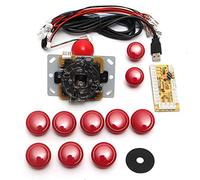 BliliDIY Double Joueurs Red Game DIY Arcade Game Console Set Kits Pièces De Rechange Encodeurs USB pour Pc Double Joysticks Et Boutons