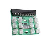 BliliDIY Module De Conversion De Puissance De Serveur 1600W avec 12 Cartes d'alimentation De Carte Graphique De Connecteurs De 6 Broches pour La Mine De Bitcoin De BTC