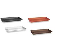 Blim Anthea Soucoupe rectangulaire pour jardinière Blanc 80 cm