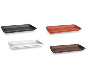 Blim Anthea Soucoupe rectangulaire pour jardinière Bronze 80 cm