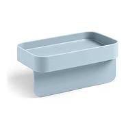 Blim Plus Porte-brosse à dents avec ventouses couleur bleu mat (océan) en plastique 100 % recyclable, non toxique, facile à nettoyer, pas de stagnation d'eau, convient pour les éponges et les chiffons