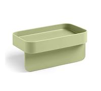 Blim Plus Porte-brosse à dents avec ventouses couleur vert mat (forêt) en plastique 100 % recyclable, non toxique, facile à nettoyer, pas de stagnation d'eau, convient pour les éponges et les chiffons