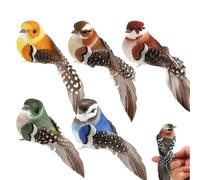 BlinBlin 5 PCS Oiseaux Decoratifs, Oiseau en Mousse Artificielle