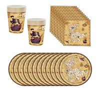 BlinBlin Pirate Fête Vaisselle Anniversaire, Set de Vaisselle de Fête Pirate, 60pcs Ensemble de Vaisselle à Thème Pirate Accessoires de Fête, Décoration de Fête d'anniversaire de Pirate