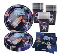 BlinBlin Vaisselle de fête des Astronaute pour 16 Invités