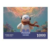 Blind Box Toy Style 1000 Pcs Carton Extra-épais Coffret De Puzzles White Robot Baby Stimulant Et Éducatif Défi Unique Puzzles As Birthday Gifts 52x38cm/1000pcs