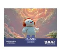 Blind Box Toy Style 1000 Pcs Carton Premium Coffret De Puzzles White Robot Baby Stimulant Et Éducatif Défi Unique Puzzles As Birthday Gifts 52x38cm/1000pcs