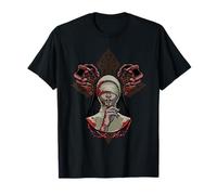 Blind Nune Faith Demon Gothique Horreur Occulte Silence Art Noir T-Shirt