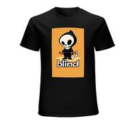 Blind Skateboard Logo Short Sleeves Men's Fashion T Shirts Black XXL