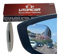 Blind Spot Mirror Fits All Car Side Mirrors - Patented Stainless Steel Mirrors with Bigger Viewing Image - Less Fogging - Less Sun Reflection by Utopicar Car Accessories