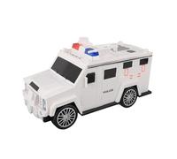 Blindé Voiture Tirelire D'empreintes Digitales Mot de Passe Automatique Rouleau Fonction Électronique Money Bank pour Enfants d'anniversaire en Plastique 10.04 x 4.57in (Blanc)