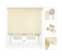 Blindecor Ara Premium | Store uni translucide de haute qualité - Beige, 130 x 190 cm (largeur x hauteur) | Taille du tissu 127 x 185 cm. Stores de fenêtre