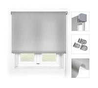 Blindecor Ara Premium | Store uni translucide de haute qualité - Gris argent, 110 x 190 cm (largeur x hauteur) | Taille du tissu 107 x 185 cm. Stores de fenêtre