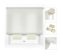 Blindecor Ara Premium | Store uni translucide de Haute qualité - Pierre, 120 x 190 cm (Largeur x Hauteur) | Taille du Tissu 117 x 185 cm. Stores de fenêtre