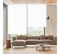 Blindecor Ara | Store enrouleur translucide uni - Blanc, 120 x 175 cm (largeur x hauteur) | Taille du tissu 117 x 170 cm | Stores pour fenêtres