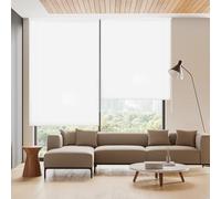 Blindecor Ara | Store enrouleur translucide uni - Blanc cassé, 180 x 175 cm (largeur x hauteur) | Taille du tissu 177 x 170 cm | Stores pour fenêtres