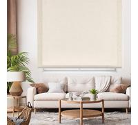 Blindecor Ara | Store enrouleur translucide uni - Lin, 180 x 200 cm (largeur x hauteur) | Taille du tissu 177 x 195 cm | Stores pour fenêtres