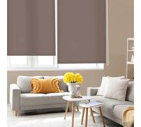 Blindecor Ara | Store enrouleur translucide uni - Marron, 140 x 250 cm (largeur x hauteur) | Taille du tissu 137 x 245 cm | Stores pour fenêtres