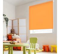 Blindecor Ara | Store enrouleur translucide uni - Orange, 140 x 175 cm (largeur x hauteur) | Taille du tissu 137 x 170 cm | Stores pour fenêtres