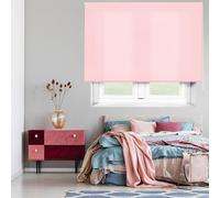 Blindecor Ara | Store enrouleur translucide uni - Rose, 120 x 175 cm (largeur x hauteur) | Taille du tissu 117 x 170 cm | Stores pour fenêtres