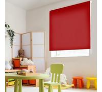 Blindecor Ara | Store enrouleur translucide uni - Rouge bordeaux, 180 x 175 cm (largeur x hauteur) | Taille du tissu 177 x 170 cm | Stores pour fenêtres