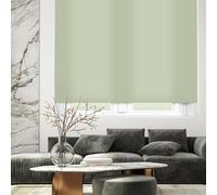 Blindecor Ara | Store enrouleur translucide uni - Verde pastel, 180 x 175 cm (largeur x hauteur) | Taille du tissu 177 x 170 cm | Stores pour fenêtres