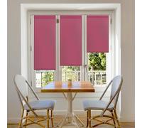 Blindecor Aure | Store enrouleur Easyfix translucide uni - Fuchsia, 37 x 180 cm (largeur x hauteur) | Taille du tissu 34 x 175 cm | Stores de fenêtre sans outil