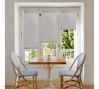 Blindecor Aure | Store enrouleur Easyfix translucide uni - Gris argent, 140 x 180 cm (largeur x hauteur) | Taille du tissu 137 x 175 cm | Stores de fenêtre sans outil