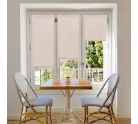 Blindecor Aure | Store enrouleur Easyfix translucide uni - Marron clair, 140 x 180 cm (largeur x hauteur) | Taille du tissu 137 x 175 cm | Stores de fenêtre sans outil