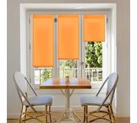 Blindecor Aure | Store enrouleur Easyfix translucide uni - Orange, 67 x 180 cm (largeur x hauteur) | Taille du tissu 64 x 175 cm | Stores de fenêtre sans outil