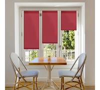 Blindecor Aure | Store enrouleur Easyfix translucide uni - Rouge bordeaux, 42 x 180 cm (largeur x hauteur) | Taille du tissu 39 x 175 cm | Stores de fenêtre sans outil