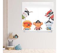 Blindecor Digital Store Enrouleur translucide imprimé Famille d'enfants Modèle F Pirate Animal 130 x 180 cm Dimensions du Tissu 126 x 175 cm