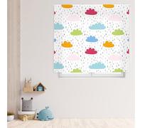 Blindecor Digital Store Enrouleur translucide imprimé Famille d'enfants Modèle F Pluie Couleur 170 x 180 cm Dimensions du Tissu 166 x 175 cm