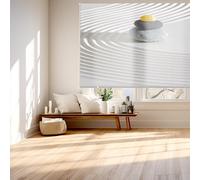 Blindecor Digital Store Enrouleur translucide imprimé Famille Zen Modèle Z-MINERALSAND 130 x 180 cm Dimensions du Tissu 126 x 175 cm