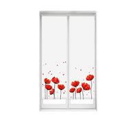 Blindecor Duo Relax Lot de 2 Stores enrouleurs translucides en Tissu Easy Fix Impression numérique Coquelicot 45 x 150 cm Dimensions du Tissu 42 x 145 cm
