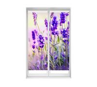 Blindecor Duo Relax Lot de 2 Stores enrouleurs translucides en Tissu Easy Fix Impression numérique Lavande 50 x 150 cm Dimensions du Tissu 47 x 145 cm