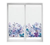 Blindecor Duo Relax Lot de 2 Stores enrouleurs translucides en Tissu Easy Fix Impression numérique Violet Garden 60 x 150 cm Dimensions du Tissu 57 x 145 cm