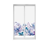Blindecor Duo Relax Lot de 2 Stores enrouleurs translucides en Tissu Easy Fix Impression numérique Violet Garden Dimensions du Tissu 52 x 145 cm