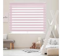 Blindecor Lira Store enrouleur jour nuit tissu double, couleur Rose, store zèbre 80 x 180 cm (largeur x hauteur) | Taille du tissu 77 x 175 cm. Stores tissu double élégants