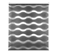 Blindecor Méditerranée Store Enrouleur Nuit et Jour Gris Anthracite Store Vagues 140 x 180 cm (l x h) Dimensions du Tissu : 137 x 175 cm. Stores de Nuit et de Jour élégants