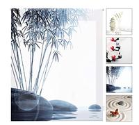 Blindecor Store Enrouleur translucide à Impression numérique Zen - 80 x 180 cm - Dimensions du Tissu 77 x 175 cm - Store à Impression numérique