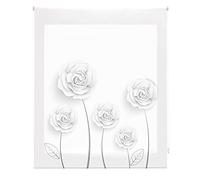 Blindecor Store Enrouleur translucide avec Impression numérique Fleurs - Garden, Store 150 x 180 cm (Largeur x Hauteur) - Dimensions du Tissu 147 x 175 cm - Store imprimé numérique