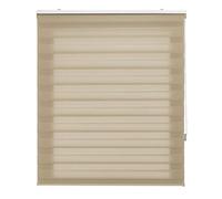 Blindecor Tablier de fenêtre Store Enrouleur Nuit et Jour sur Mesure Double épaisseur Beige 140 x 180 cm Dimensions du Tissu 137 x 175 cm