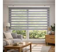 Blindecor Vela Store enrouleur double tissage prime avec galerie | Gris argent, store enrouleur 180 x 180 cm (largeur x hauteur) | Taille du tissu 177 x 175 cm | Store jour et nuit élégant