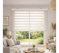 Blindecor Vela Store enrouleur double tissage prime avec galerie | Lin, store enrouleur 160 x 180 cm (largeur x hauteur) | Taille du tissu 157 x 175 cm | Store jour et nuit élégant