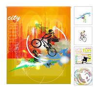 blindecor w-j-87564 Store Enrouleur - translucido Imprimé numérique, 130 x 180 cm