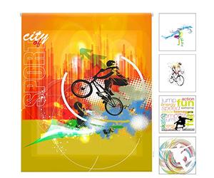 blindecor w-j-87564 Store Enrouleur - translucido Imprimé numérique, 130 x 180 cm