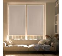 Blindecor Zeus Store Enrouleur Opaque Easyfix - Marron clair, 140 x 180 cm (largeur x hauteur) | Taille du tissu 137 x 175 cm | Stores occultants sans outils