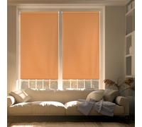 Blindecor Zeus Store Enrouleur Opaque Easyfix - Orange, 107 x 180 cm (largeur x hauteur) | Taille du tissu 104 x 175 cm | Stores occultants sans outils