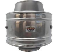 BLINDOCOM - Chapeau de cheminée en acier inoxydable Couvercle Bouchon Protection Anti-oiseaux Pare-vent Extracteur de fumées statique sans moteur Chapeau de protection contre la pluie et la neige